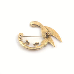 Tail Shaped Collar Pin Evening Dress Brooch Pin Party Clothing Decoration
