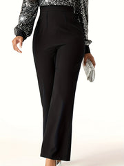Women's Plus Size Business Casual Elastic Waist Trousers