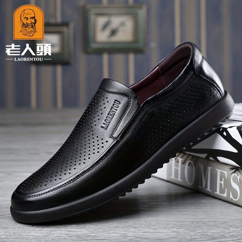 Men's Leather Slip On Shoes for Daily Walking