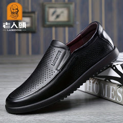 Men's Leather Slip On Shoes for Daily Walking