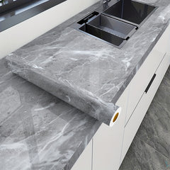 Gray Marble Peel and Stick Paper for Countertops - Waterproof PVC