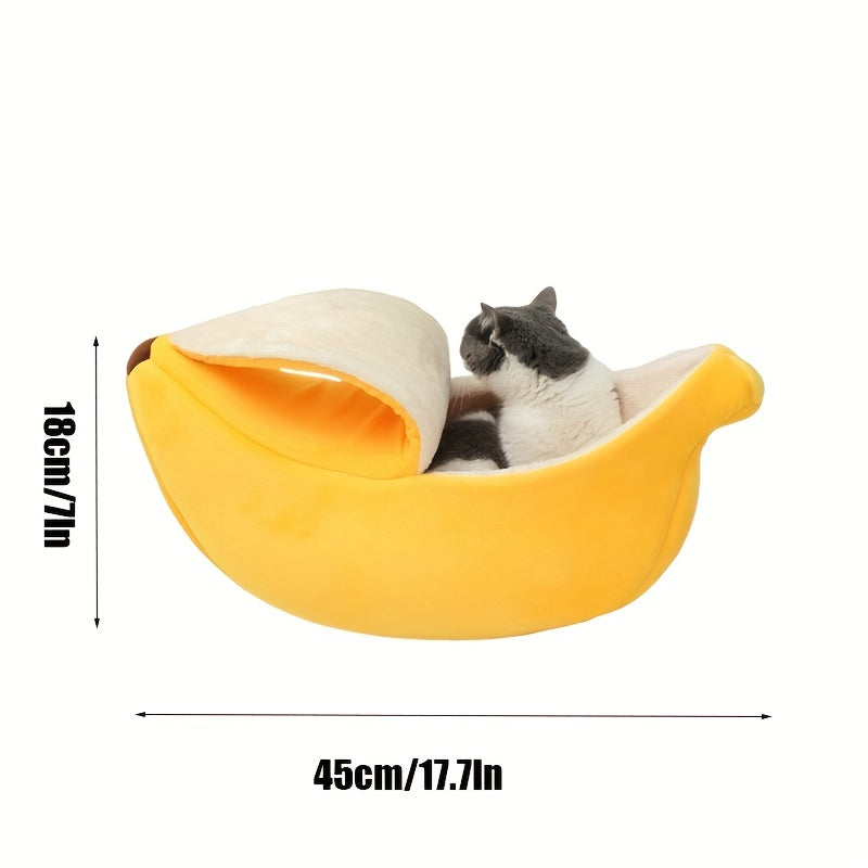 Cozy Banana Cat Bed Snuggly Cave For Your Furry