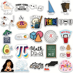 50 Math Formula Graffiti Stickers for Skateboard Laptop Phone DIY