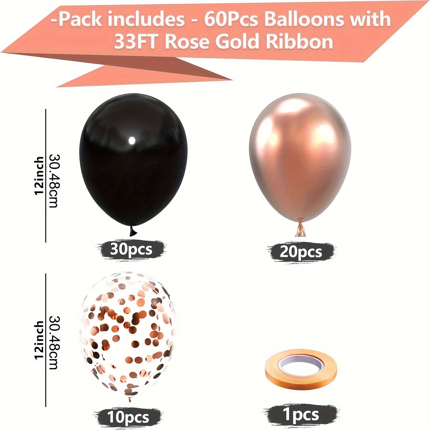 Colorful Confetti Balloon Set for Wedding Birthday Anniversary