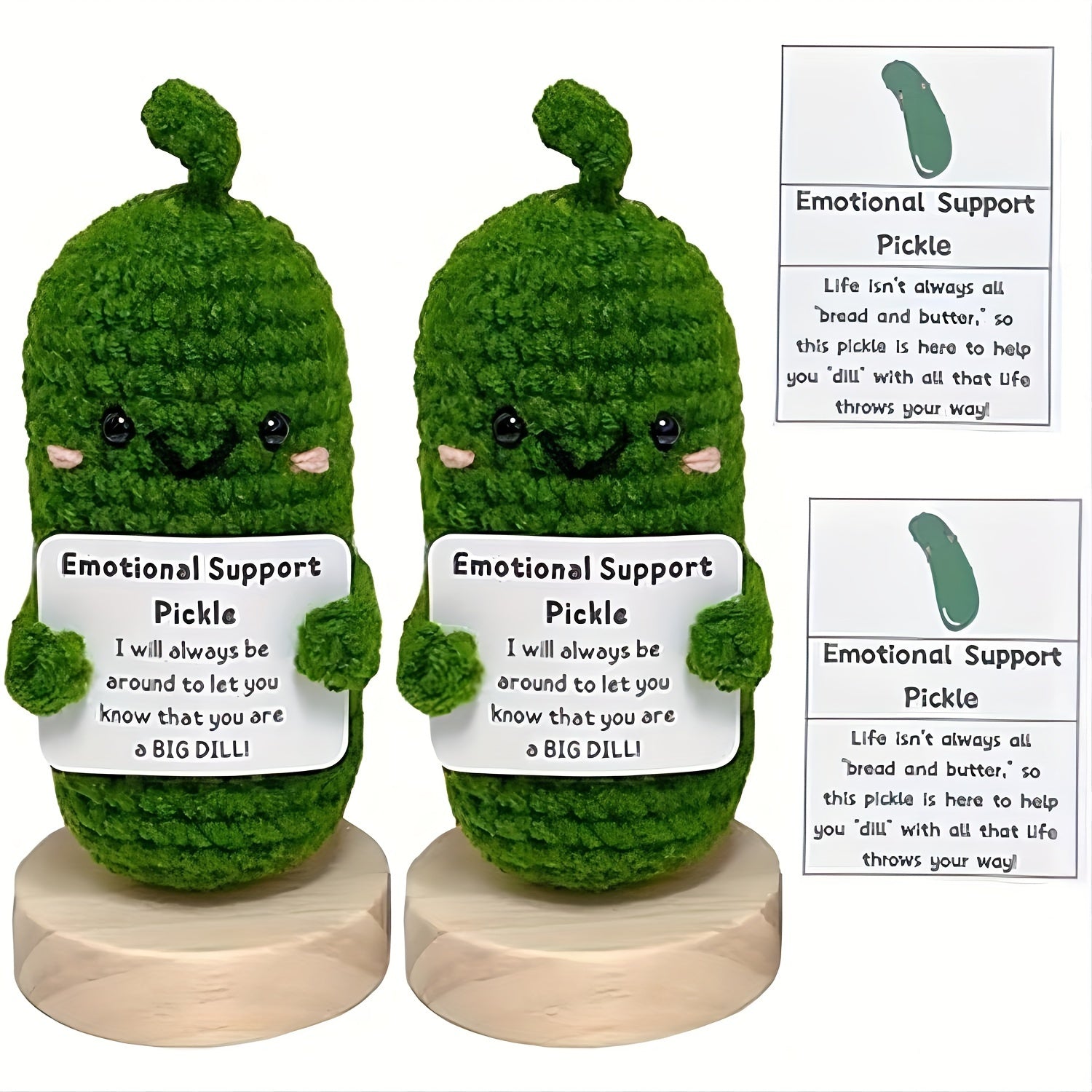 Emotional Support Pickle Gift Set with Affirmation Cards