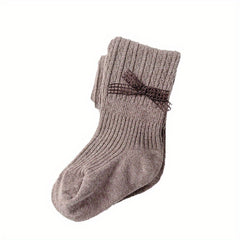 Baby Girls Bowknot Pantyhose Knitted Mesh Leggings Tights