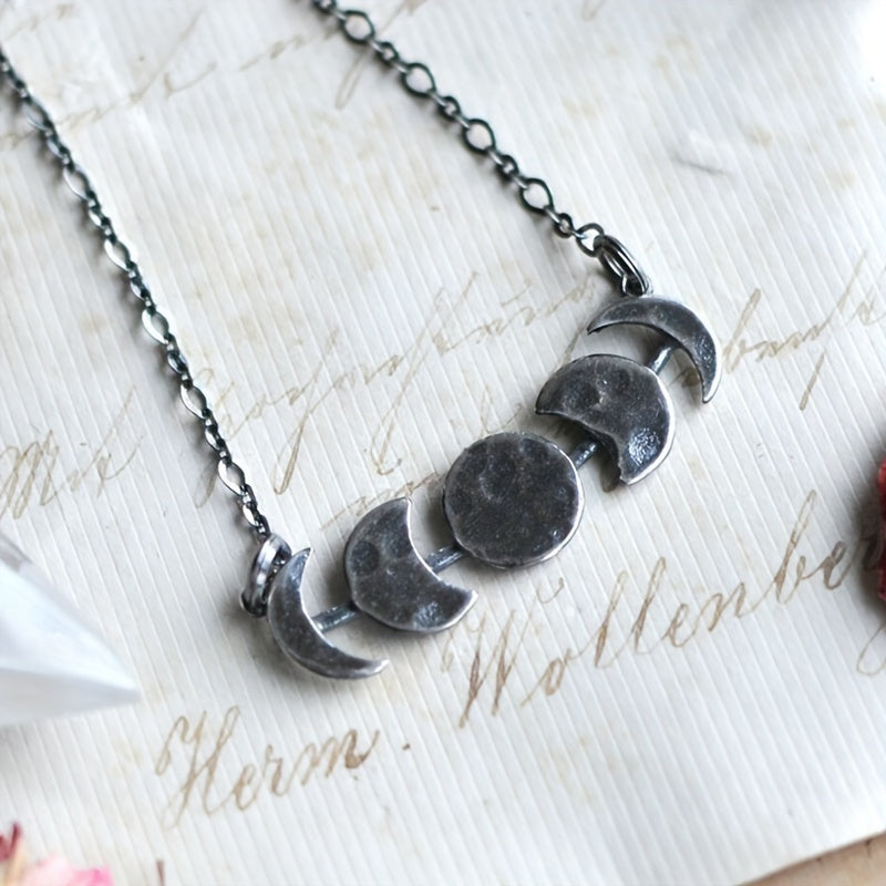Vintage Full Moon Necklace Women's Charm Jewelry