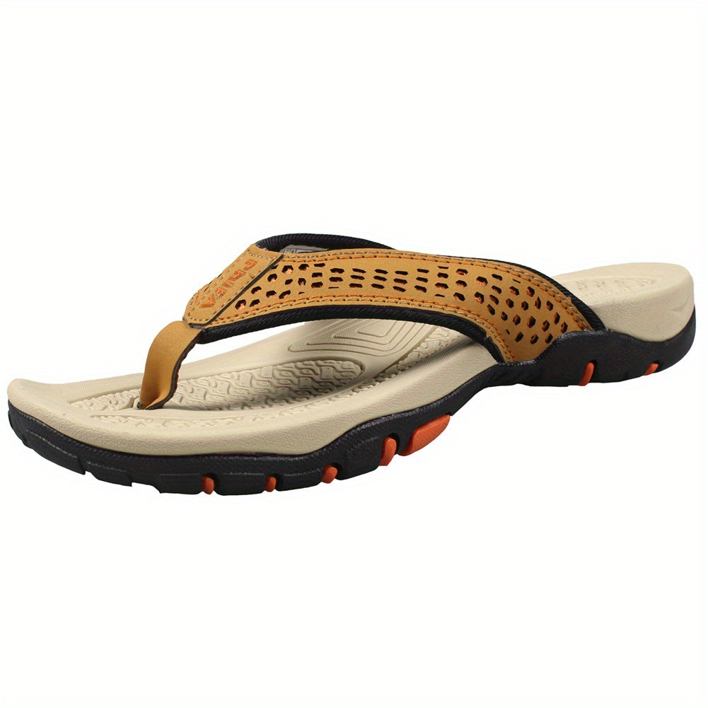 Men's Casual Slip On Flip Flops with Arch Support
