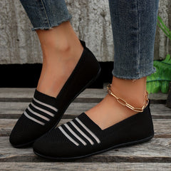 Women's Mesh Slip On Soft Sole Walking Shoes Casual Flats