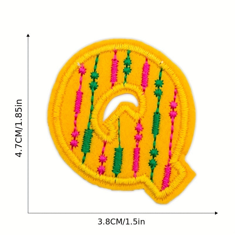 26pcs Letter Embroidered Patches Men Sew On Repair Patches DIY Crafts