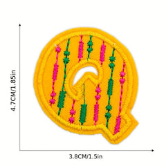 26pcs Letter Embroidered Patches Men Sew On Repair Patches DIY Crafts