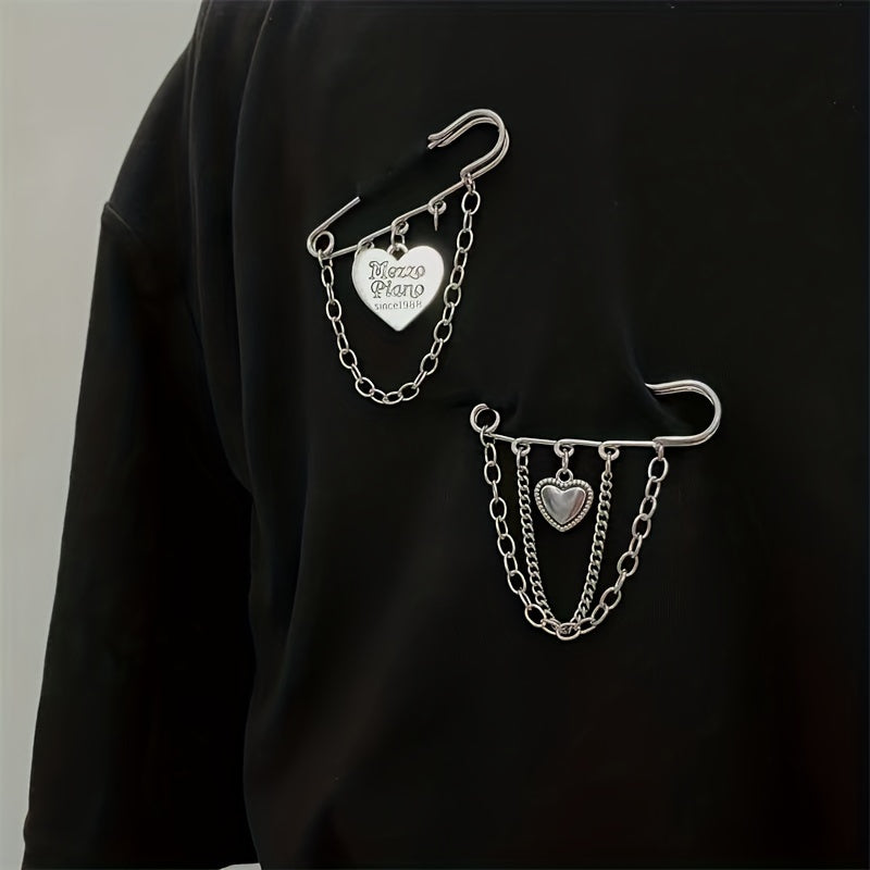 Tassel Pants Waist Chain Pin Buckle Suit Love Brooch