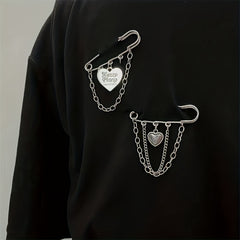 Tassel Pants Waist Chain Pin Buckle Suit Love Brooch