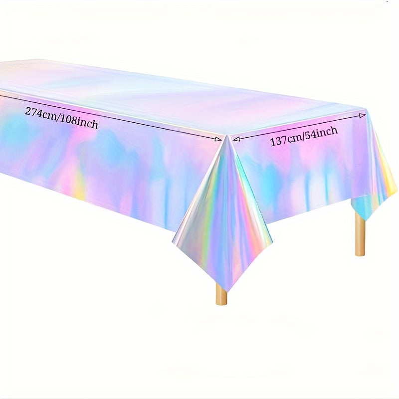 3pcs Laser Rectangular Tablecloth Party Wedding Decoration