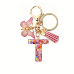 Tassel Butterfly Keychain for Women's Accessories Pink & Purple