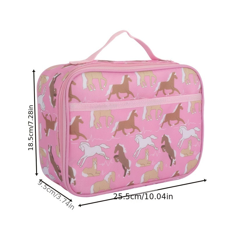 Cartoon Lunch Insulation Bag Oxford Cloth Fresh Cooler Bag For Camping Picnic