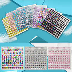 Self Adhesive Rhinestone Stickers DIY Gems Makeup Carnival