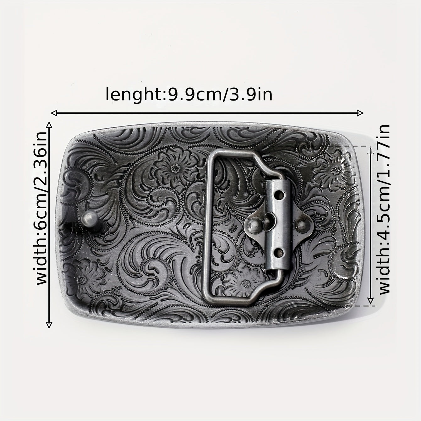Western Carved Belt Buckle For Women & Men Vintage Jeans Accessories