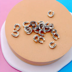 20pcs Antique Silver Charms Horseshoe Spacer Beads Vintage U Shape Loose Beads
