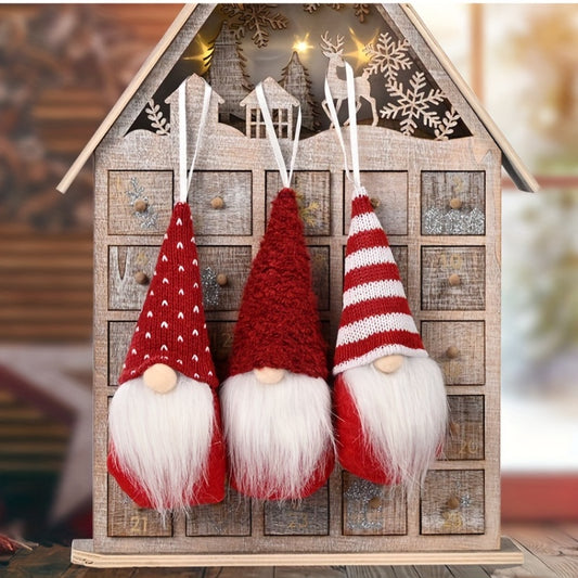 1pc Christmas Tree Hanging Gnome Ornament Plush Santa Home Decor