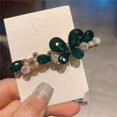 Colorful Rhinestone Butterfly Hair Clip Y2K Hair Accessory