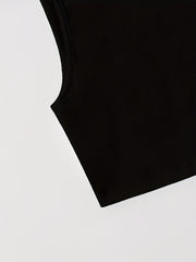 Skull Hands Print Tank Top Sexy Crew Neck Summer Sleeveless Top