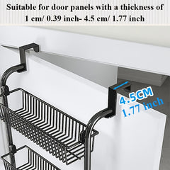 Adjustable 5 Layer Storage Rack for Door Back Bedroom Door Mounted Storage Rack