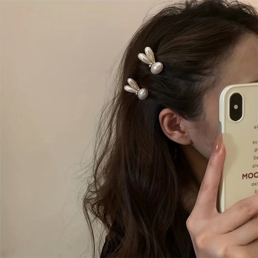 Bunny Faux Pearl Hairpin Side Hairpin Bangs Hairpin Hair Accessories