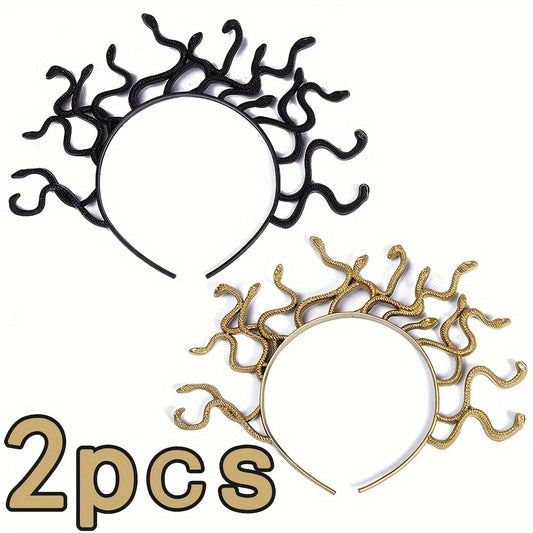 2pcs Snake Hairband Mythology Hair Band Halloween Christmas Party Decor