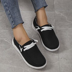 Women's Lace Up Lightweight Shoes Minimalist Low Top Sneakers