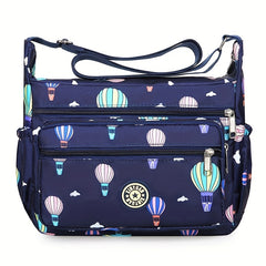Floral Pattern Crossbody Bag Nylon Shoulder Bag
