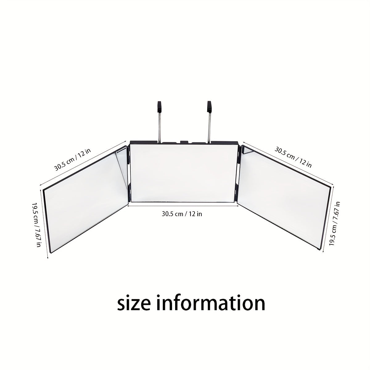 3 Way LED Self Haircut Mirror Lighted Trifold 360 Mirror