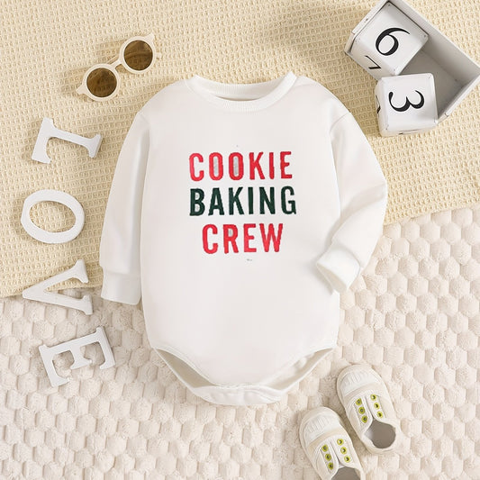 Baby Girl COOKIE BAKING CREW Onesie Romper Long Sleeve Bodysuit