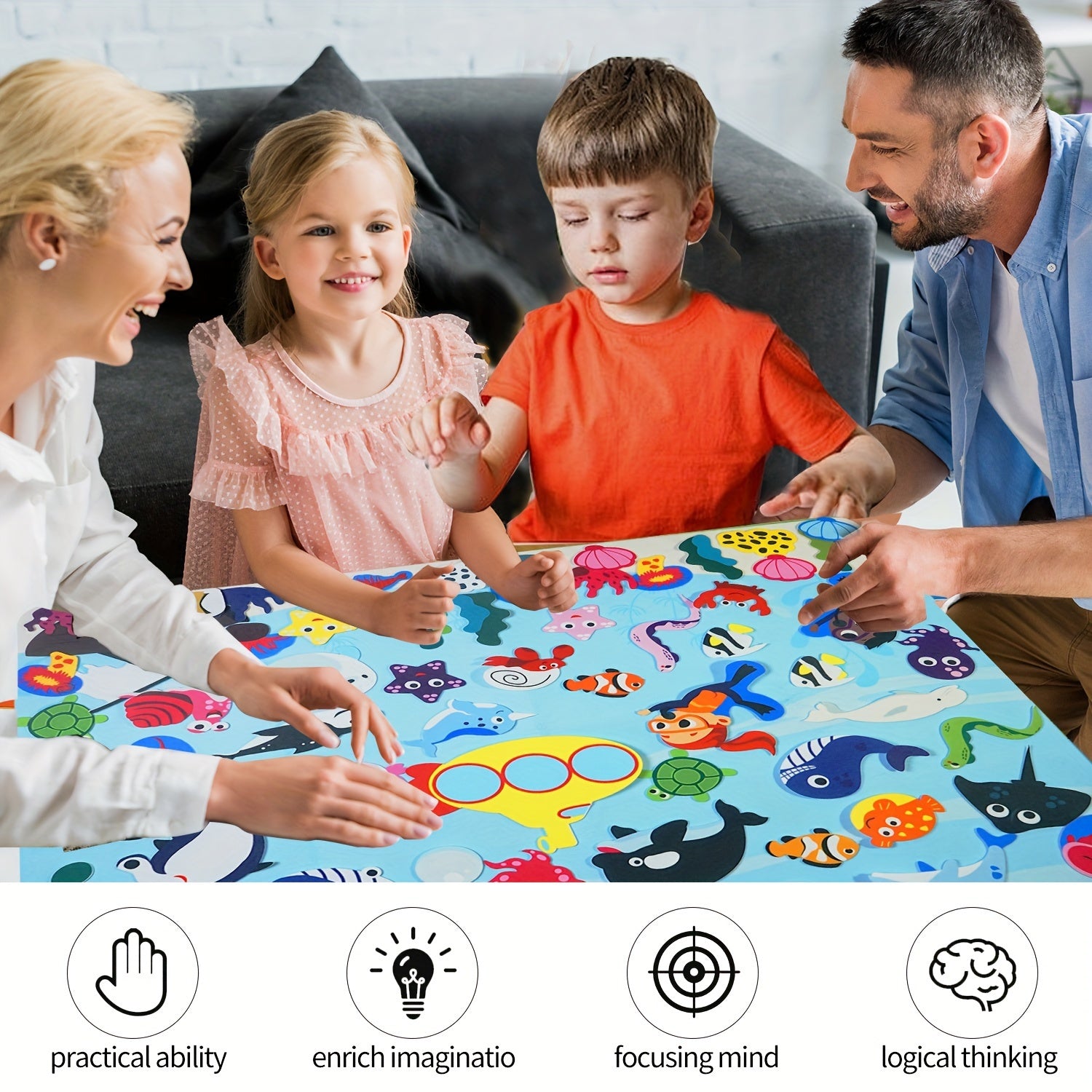 Interactive Farm & Underwater Felt Storyboard Set - Educational Activity Kit