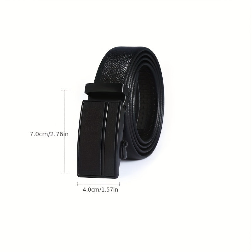 Men's PU Faux Leather Belt with Automatic Buckle