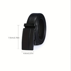 Men's PU Faux Leather Belt with Automatic Buckle