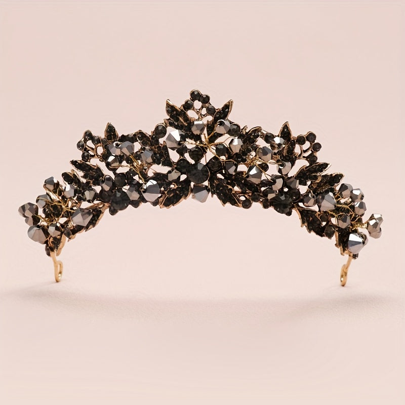 Baroque Style Crystal Headband Princess Crown Head Jewelry