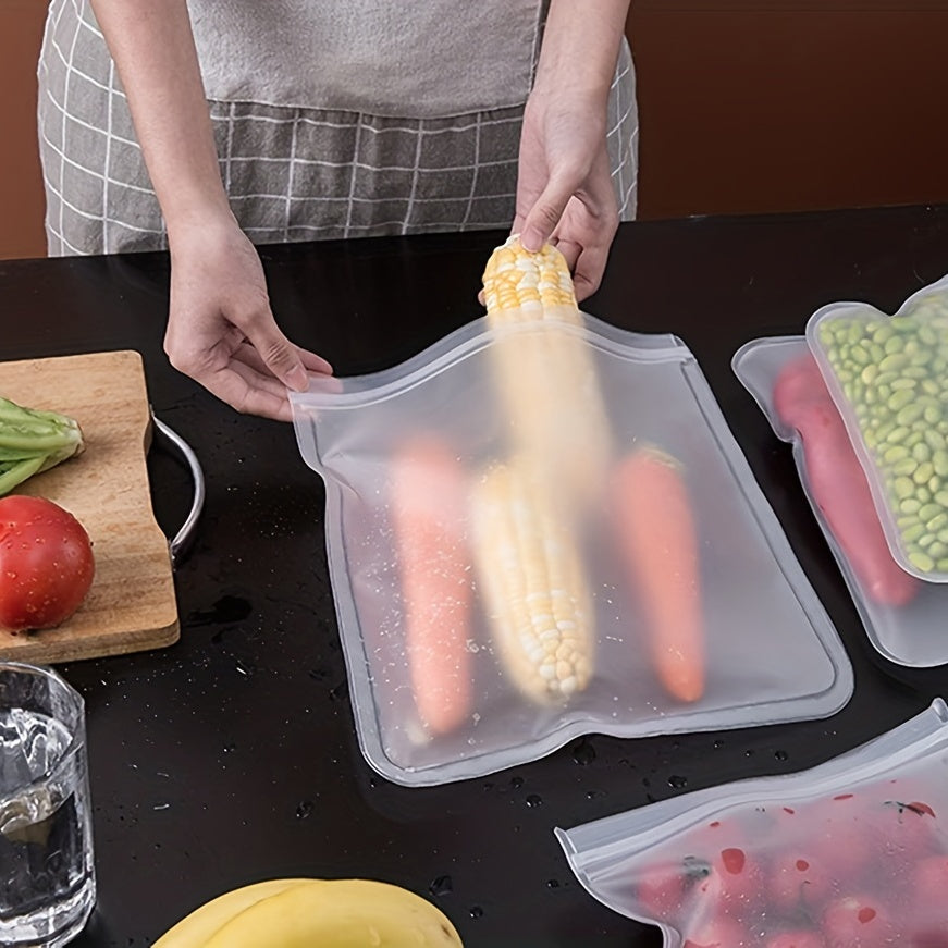 Leakproof Silicone Food Storage Bag Reusable Zip Sealing Bag