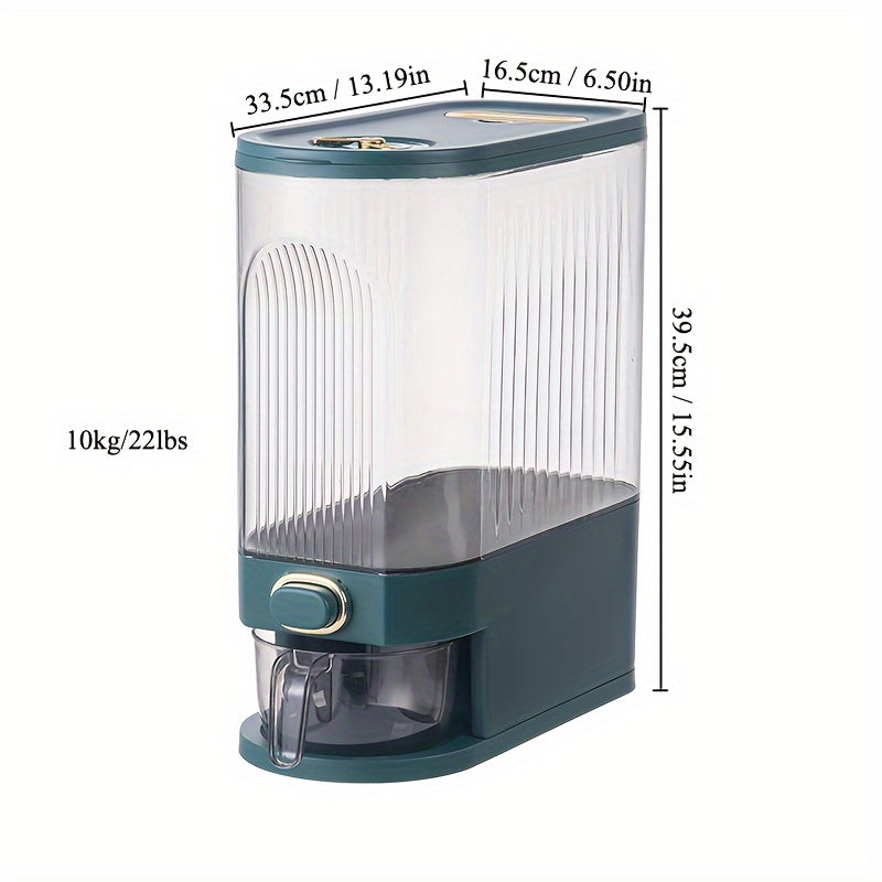 Large Capacity Rice Bucket with Measuring Cup