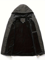 Men's Soft Shell Jacket Hooded Vintage Casual Comfy Jacket