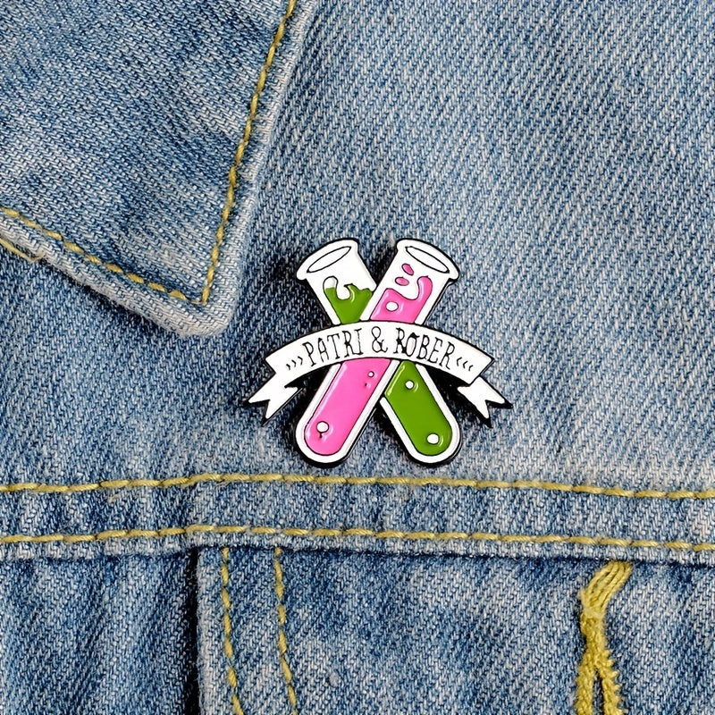 Chemical Test Tube Brooch Pin For Men