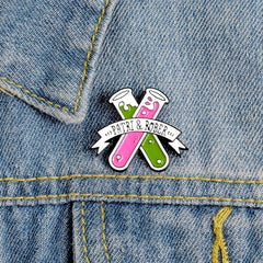 Chemical Test Tube Brooch Pin For Men