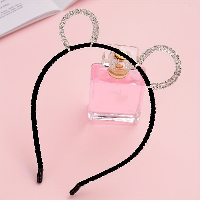 Cat Ears Rhinestone Headband Halloween Party Hair Accessories