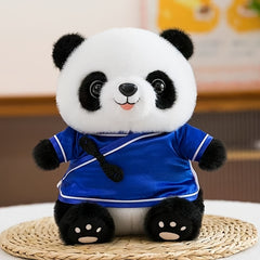 Panda Plush Doll with Chinese Style Outfit, Interactive Toy