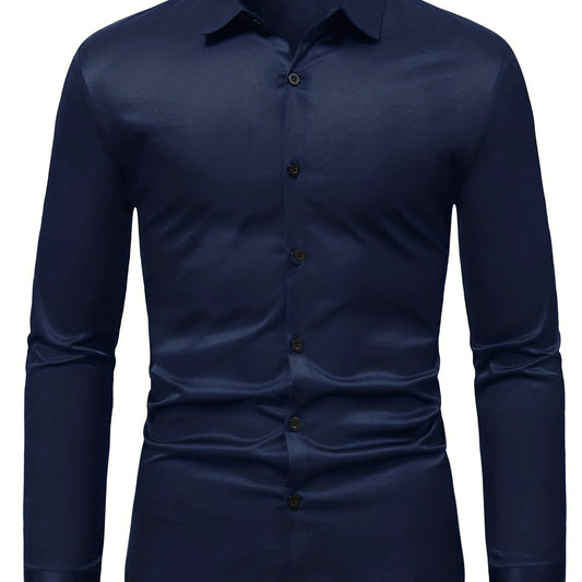 Men's Formal Button Up Shirt for Business Occasion