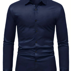 Men's Formal Button Up Shirt for Business Occasion