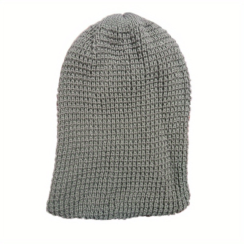 Men's Polyester Knitted Hat for Autumn and Winter