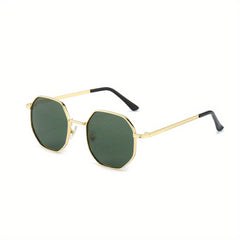 Men's Retro Metal Small Frame Sunglasses UV Protection