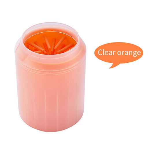 Pet Washing Cup Soft Silicone Foot Cleaning Cup Portable Brush