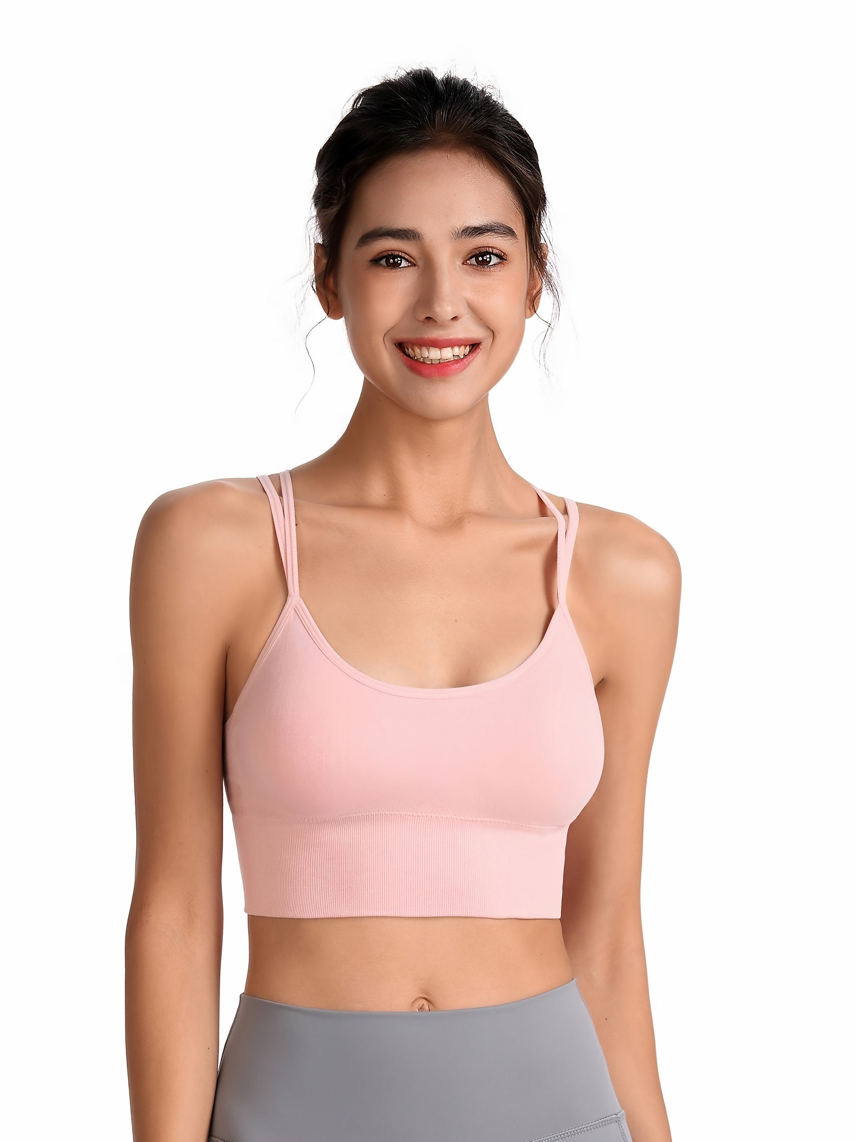 Wireless Sports Bra Double Straps Running Workout Women's Lingerie